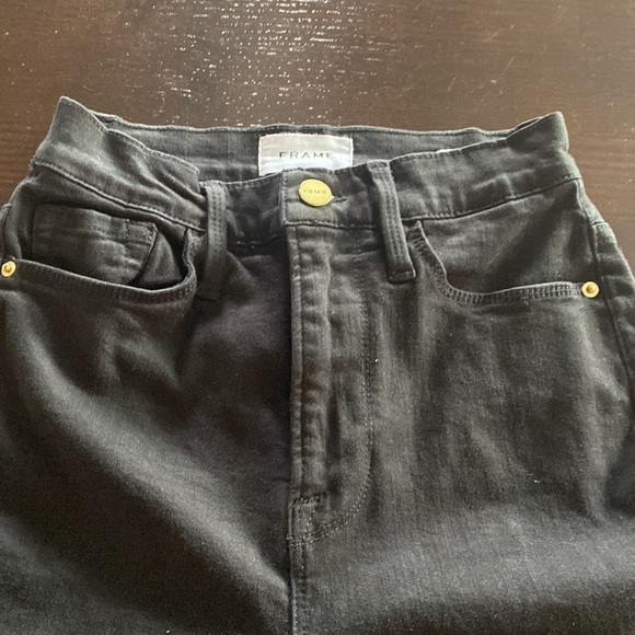 Ali high rise cigarette Frame black jeans - Picture 2 of 4